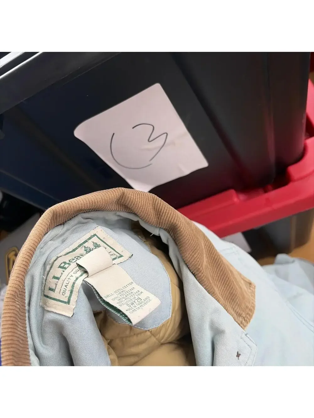 L.L.Bean Women’s Light Blue Insulated Chore Jacket Size L - Picture 9 of 9
